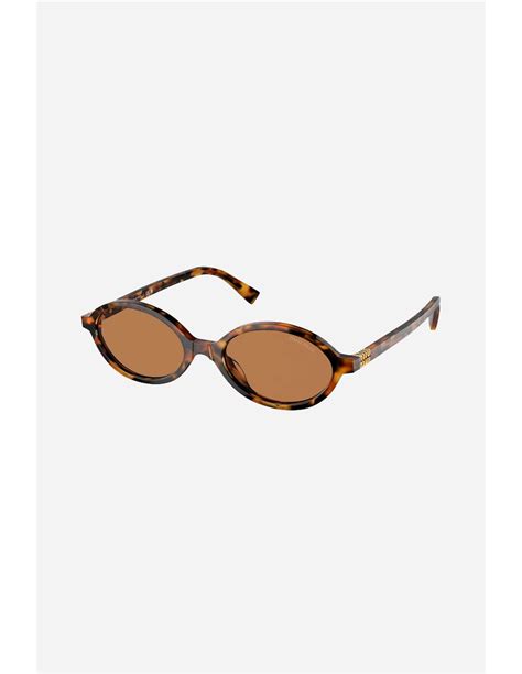 miu miu brille havana|Miu Miu VMU09X Oval Glasses .